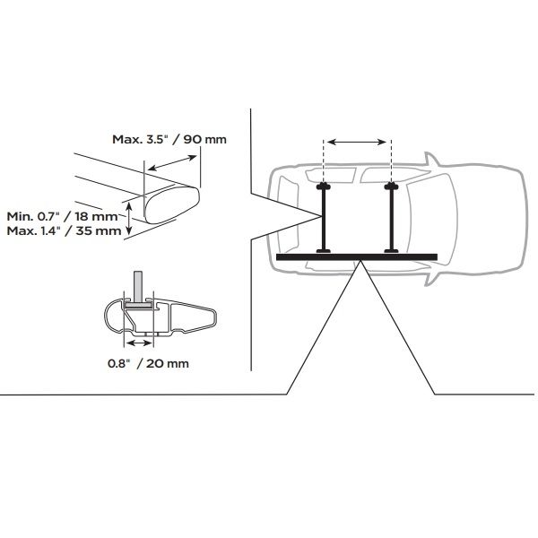 THULE Adapter Kit Roof Rack Dachträger für Markise 3200 301925 kaufen