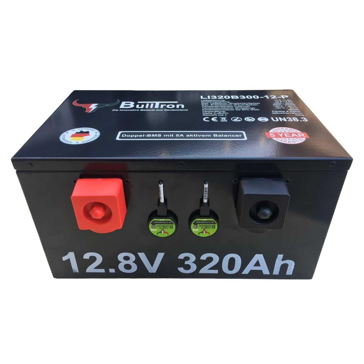 BULLTRON Lithium-Batterie Untersitz POLAR 320Ah 12V inkl. BMS 300A Dauerstrom - App - LI320B300-12-UP