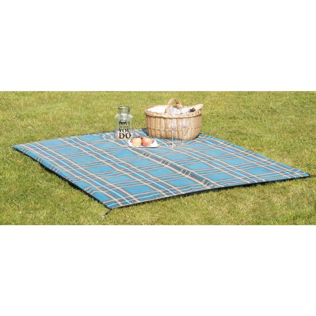 UQUIP Picknickdecke SCOTTY M 150 x 120 cm petrol-grau  - 243101