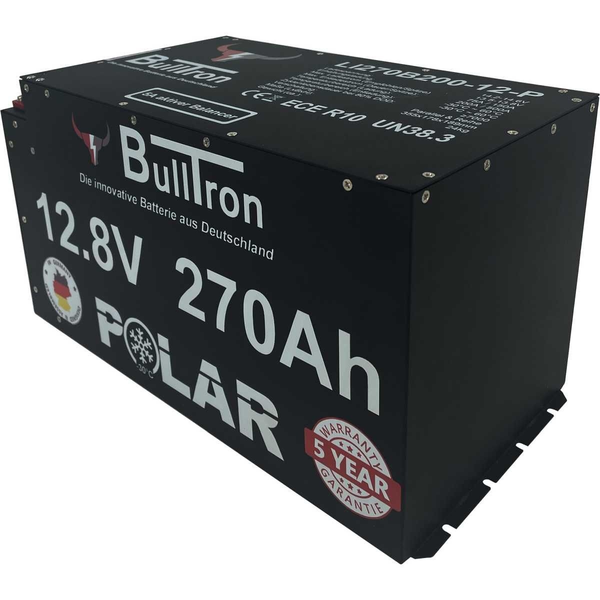 BULLTRON Lithium-Batterie POLAR 270Ah 12V inkl. BMS 200A Dauerstrom - App - LI270B200-12-P