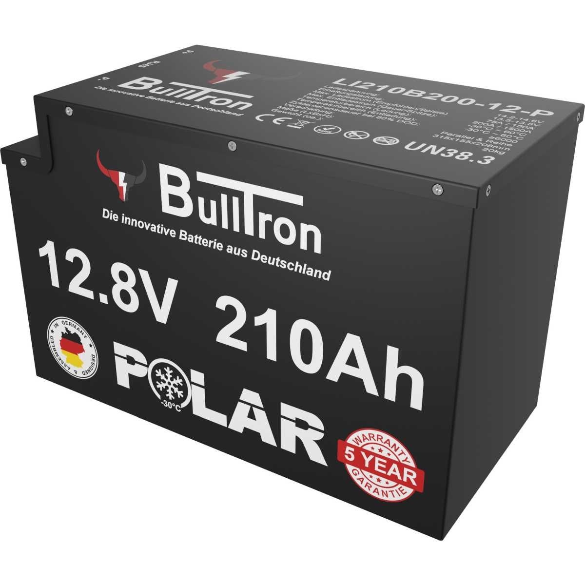 BULLTRON Lithium-Batterie POLAR 210Ah 12V inkl. BMS 200A Dauerstrom - App - LI210B200-12-P