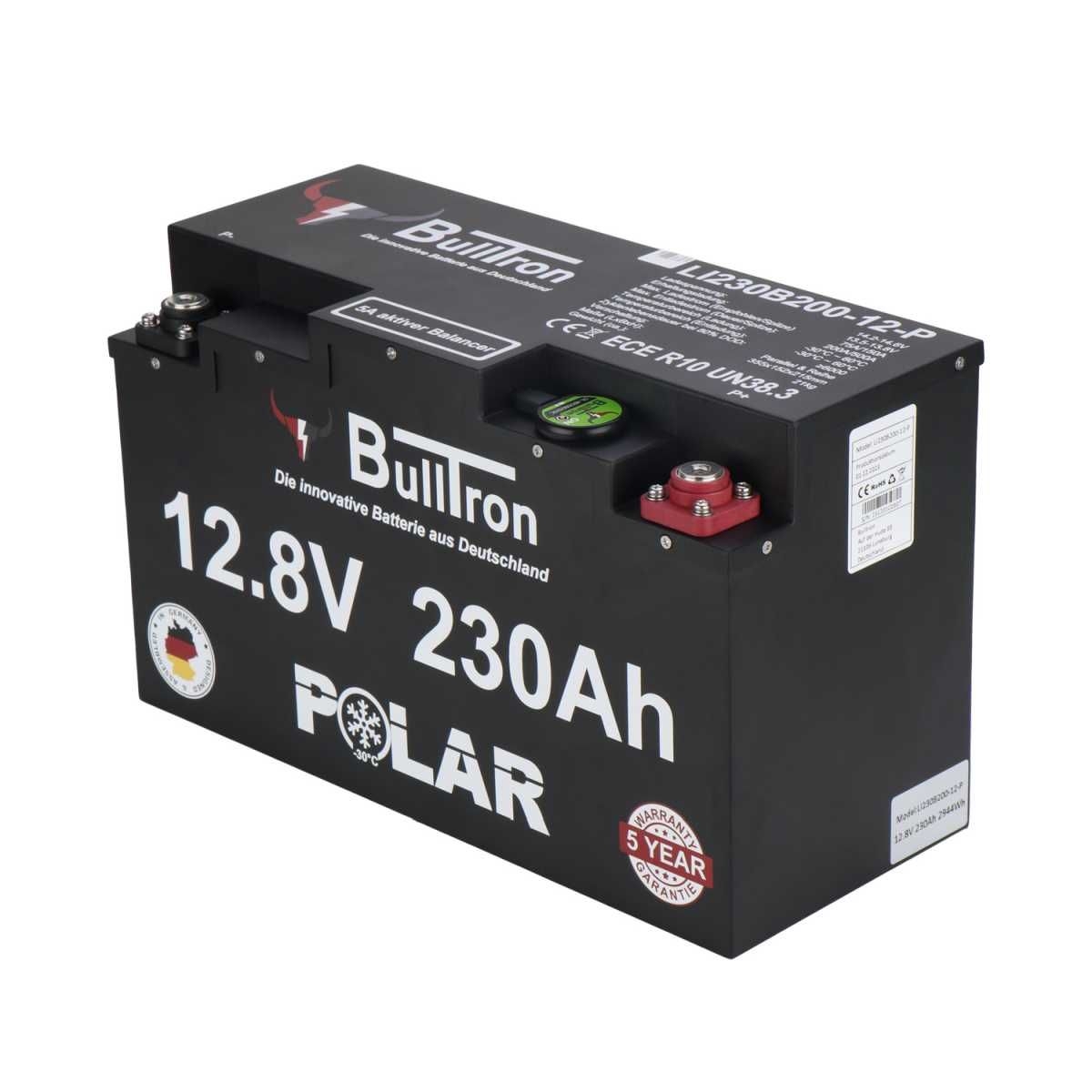 BULLTRON Lithium-Batterie POLAR 230Ah 12V inkl. BMS 200A Dauerstrom - App - LI230B200-12-P