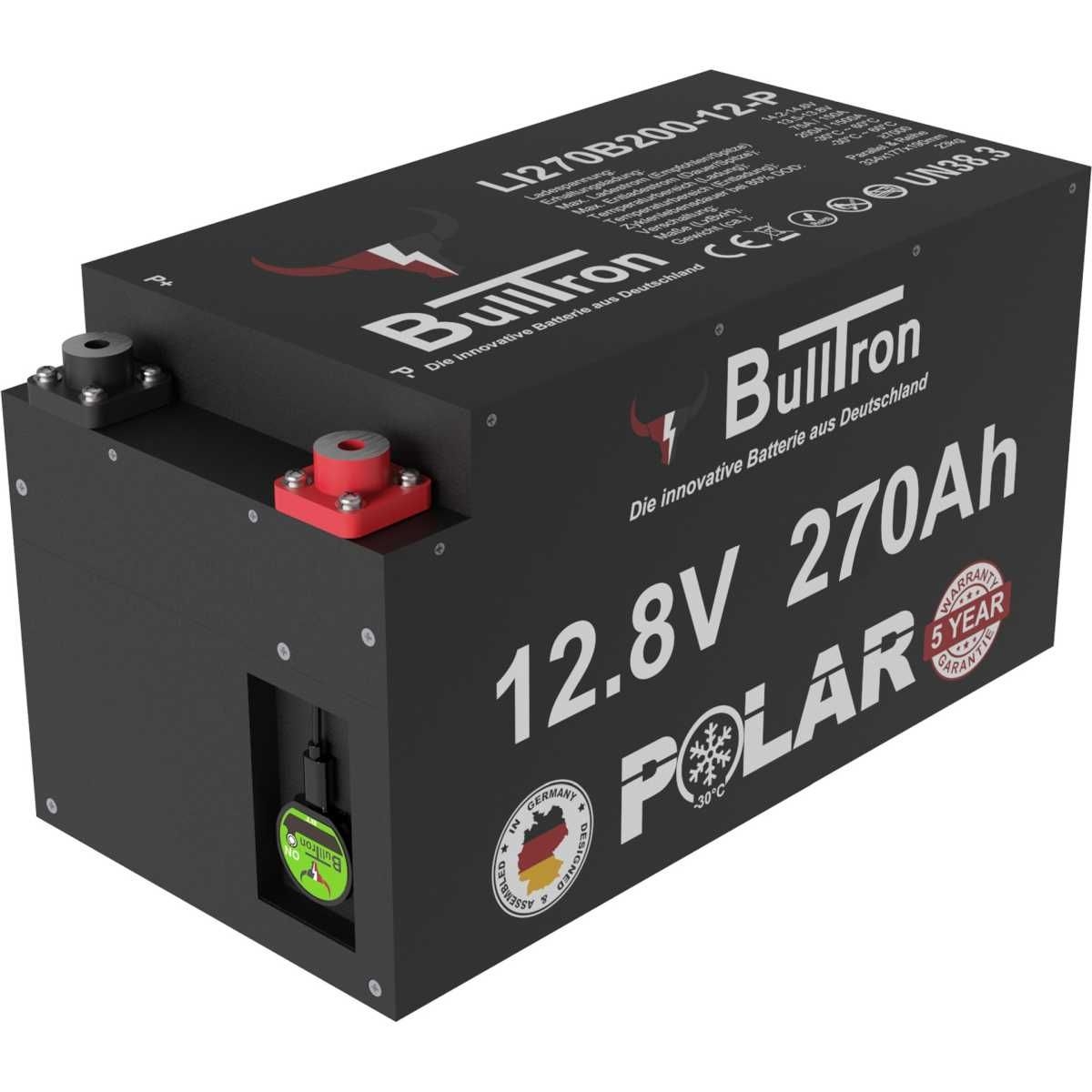 BULLTRON Lithium-Batterie POLAR 270Ah 12V inkl. BMS 200A Dauerstrom - App - LI270B200-12-P
