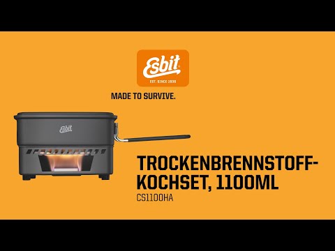 ESBIT Trockenbrennstoff Kochset 1100 ml Aluminium