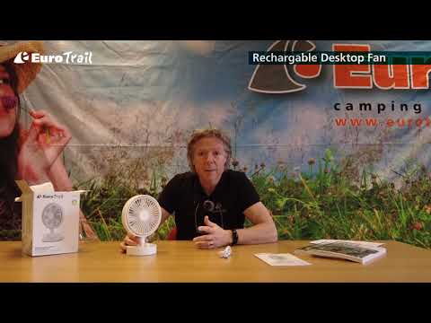 EuroTrail Akku-Tischventilator Weiß