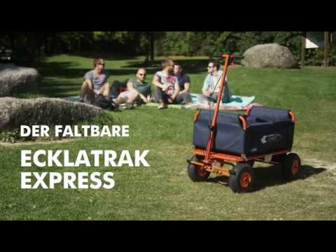 ECKLA Bollerwagen EcklaTrak Express 75420 faltbar rot blau PS-Reifen