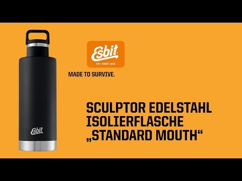 ESBIT Edelstahl Isolierflasche SCULPTOR 750 ml Schwarz "Standard Mouth"